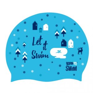 Vánoční set ručník a čepice BornToSwim® - Let it swim